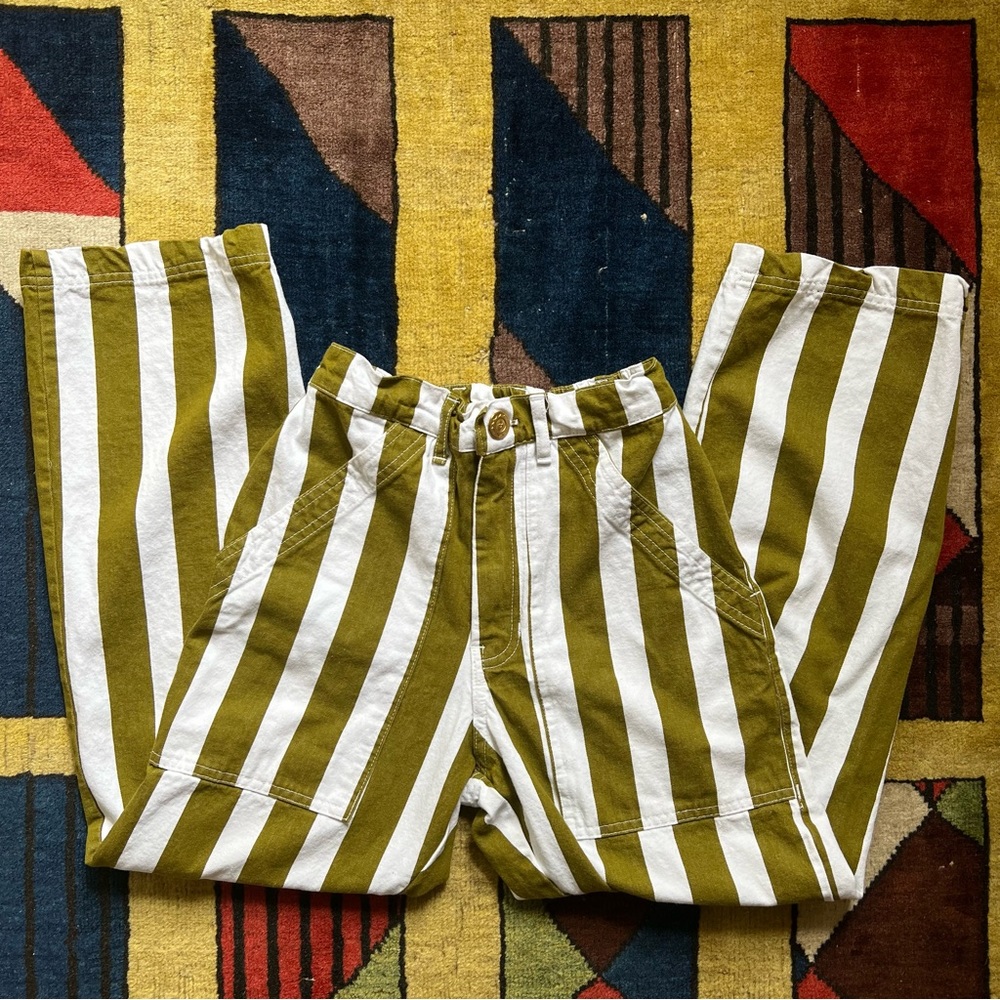 Big Bud Press Green Stripe Work Pants XXS